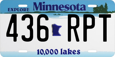 MN license plate 436RPT