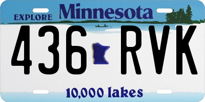 MN license plate 436RVK