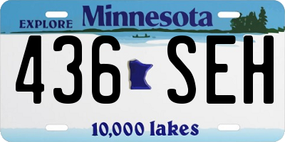 MN license plate 436SEH