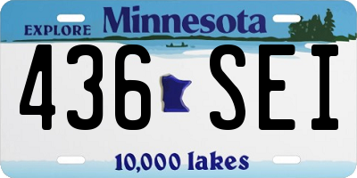 MN license plate 436SEI