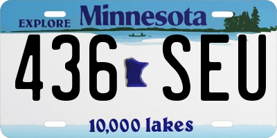 MN license plate 436SEU