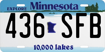 MN license plate 436SFB