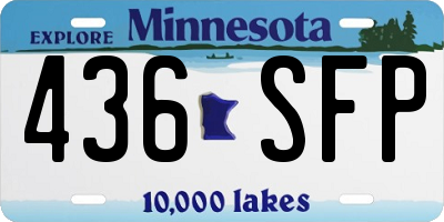 MN license plate 436SFP