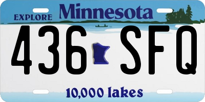 MN license plate 436SFQ
