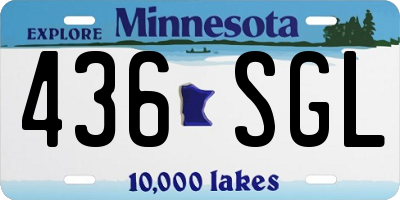 MN license plate 436SGL