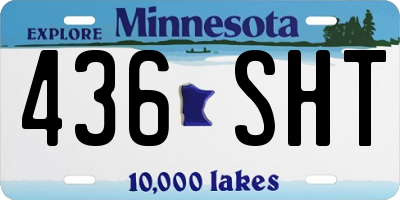 MN license plate 436SHT