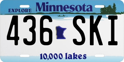 MN license plate 436SKI