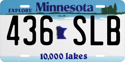 MN license plate 436SLB