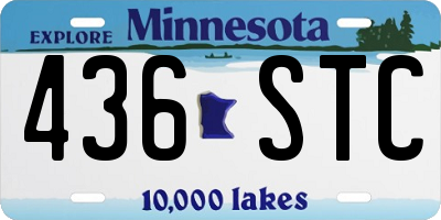 MN license plate 436STC