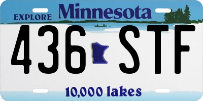 MN license plate 436STF