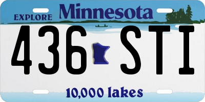MN license plate 436STI