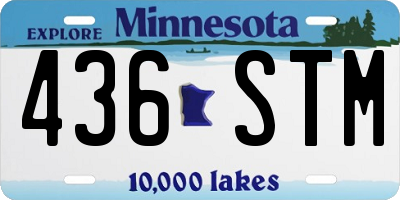 MN license plate 436STM