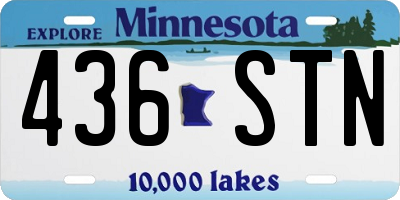 MN license plate 436STN