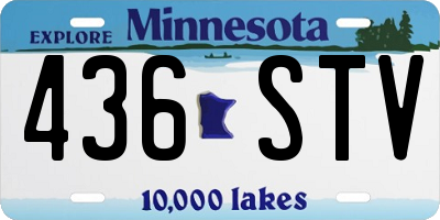 MN license plate 436STV