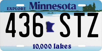 MN license plate 436STZ