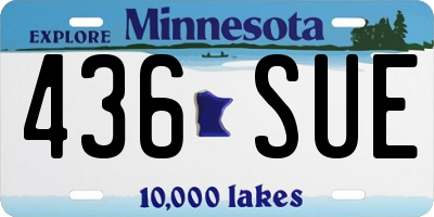 MN license plate 436SUE