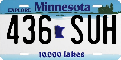 MN license plate 436SUH