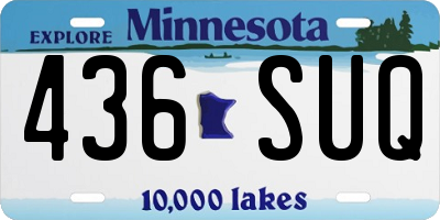 MN license plate 436SUQ
