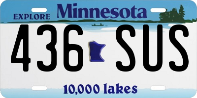 MN license plate 436SUS