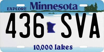 MN license plate 436SVA