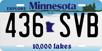 MN license plate 436SVB
