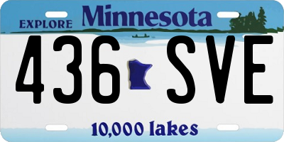 MN license plate 436SVE
