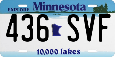 MN license plate 436SVF