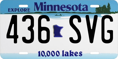 MN license plate 436SVG