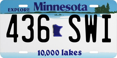 MN license plate 436SWI