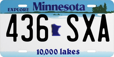 MN license plate 436SXA