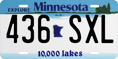 MN license plate 436SXL