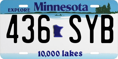 MN license plate 436SYB