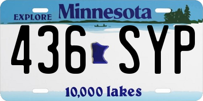 MN license plate 436SYP