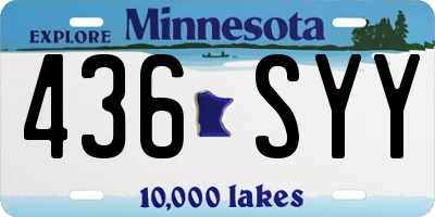 MN license plate 436SYY