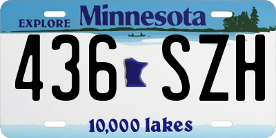MN license plate 436SZH
