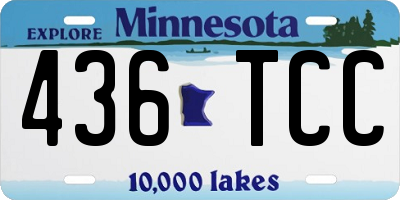 MN license plate 436TCC