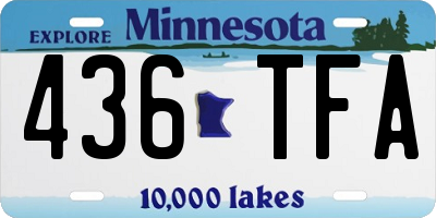 MN license plate 436TFA
