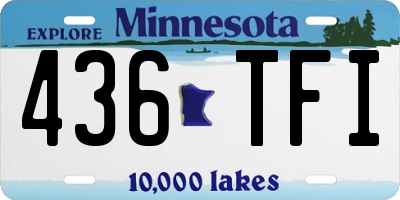 MN license plate 436TFI