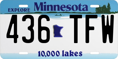 MN license plate 436TFW