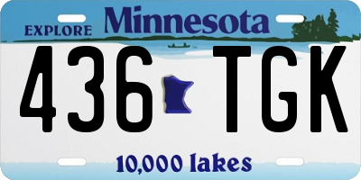 MN license plate 436TGK