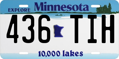 MN license plate 436TIH