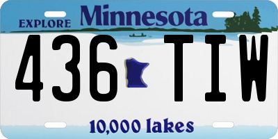 MN license plate 436TIW
