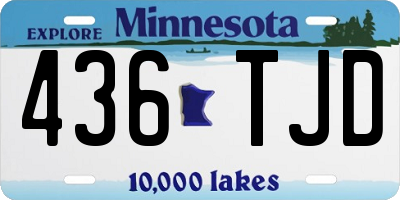 MN license plate 436TJD