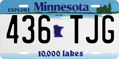 MN license plate 436TJG