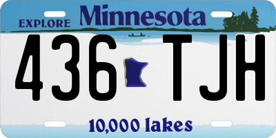 MN license plate 436TJH