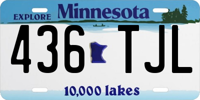 MN license plate 436TJL