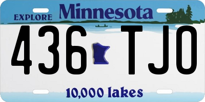 MN license plate 436TJO