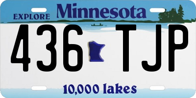 MN license plate 436TJP