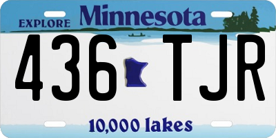 MN license plate 436TJR