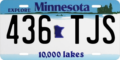 MN license plate 436TJS